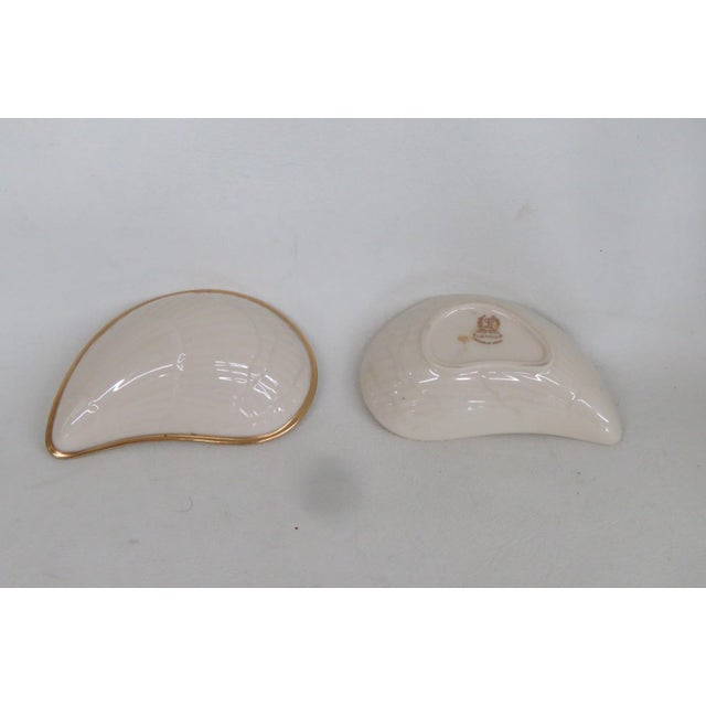 Lenox China Seashell Trinket Dish Lidded Porcelain Box With 24k Gold Trim 4917b For Sale - Image 9 of 16