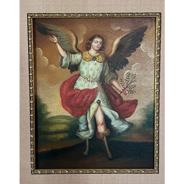 Cuzco School Revival Painting, C. 1900 For Sale - Image 10 of 13