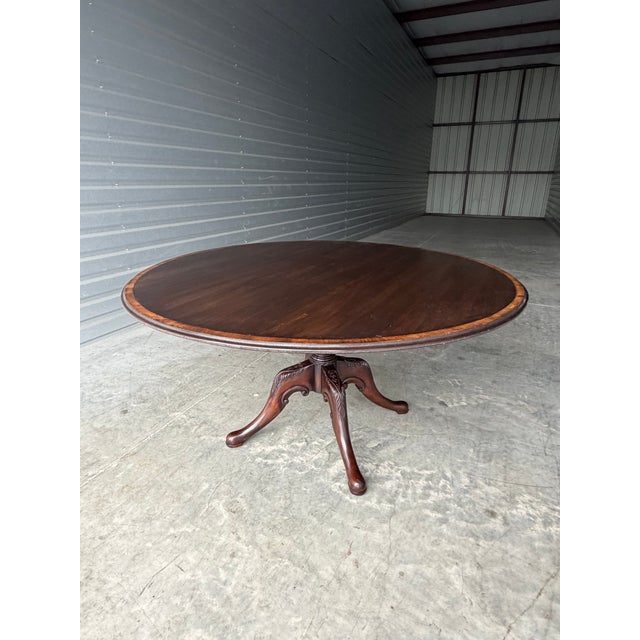 Brown 60" English Dining Table For Sale - Image 8 of 10