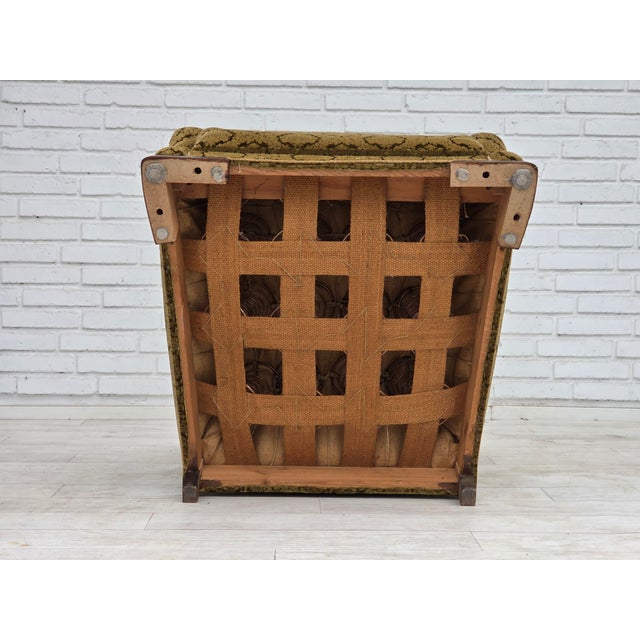 Danish Relax Chair in Furniture Velour and Oak Wood, 1950s For Sale - Image 16 of 18