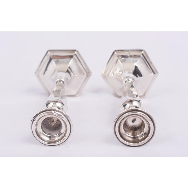 1910s Edwardian Sterling Silver Rowing Trophy Candlesticks - a Pair For Sale - Image 11 of 11