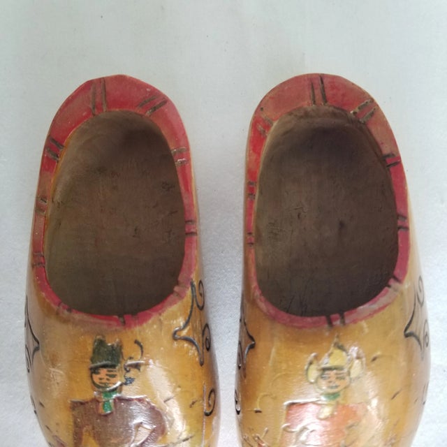 Pair of 1950s Wooden Shoes For Sale - Image 4 of 10