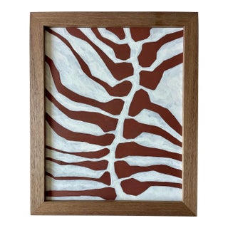 2026 "Vertebrale" Contemporary Abstract Painting on Paper by Artist r.k. Red For Sale
