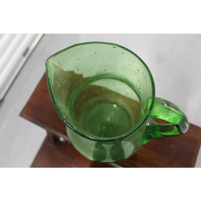 Large green glass pitcher Wine decanter Lemonade pitcher Wine pitcher Christmas gift Decanter whiskey Wine gift Holiday...