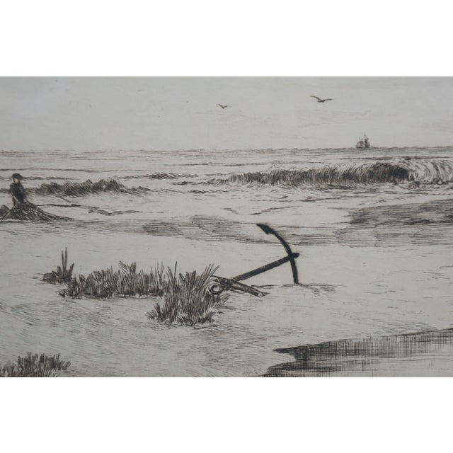 2 Antique George William Bohde Oystermans Home Green to the Very Doors Etchings For Sale - Image 13 of 16