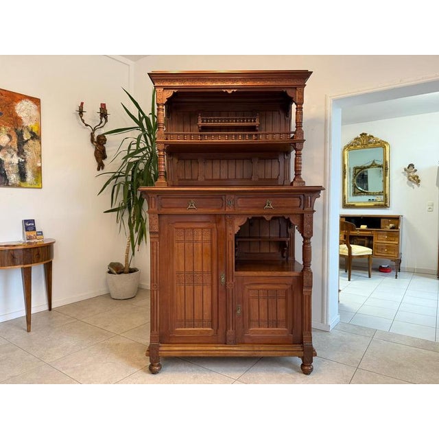 Cabinet in Oak and Walnut Veneer For Sale - Image 12 of 12