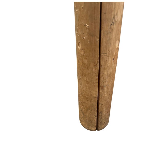 Vintage Rustic Log Chair & Stool Set For Sale - Image 12 of 17
