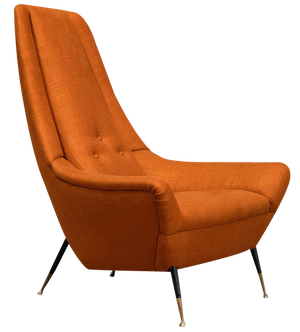 High Back Armchair by Giuseppe Amedeo Gori for Lenzi, Italy, 1950s