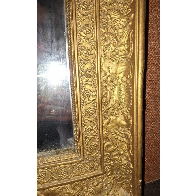 Large Empire Restoration Fireplace Mirror, 1820 For Sale - Image 4 of 8