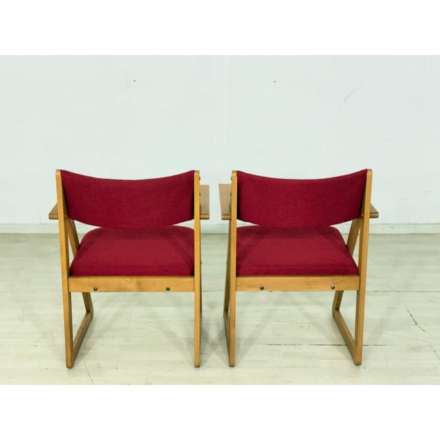 Wood Vintage Armchair in Oak, 1960s For Sale - Image 7 of 8
