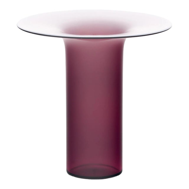 Vintage Murano Glass Purple Vase For Sale