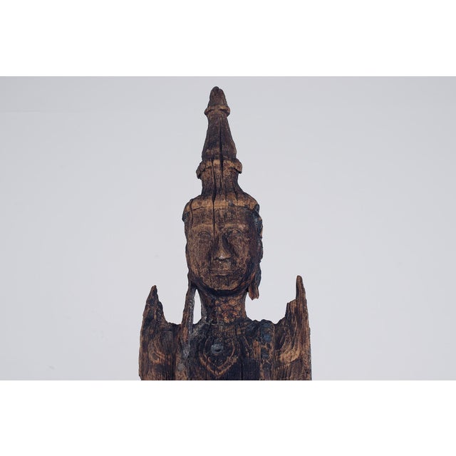 Burmese Artist, Statue of Burma, 1800s, Wood For Sale - Image 3 of 7
