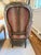 Pair of Petit Antique Chairs With Brocade Rose Colored Striped Fabric For Sale - Image 11 of 11