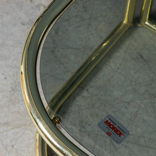 An elegant brass-framed coffee table, made in Italy around 1980, is a perfect blend of style and functionality. The design...