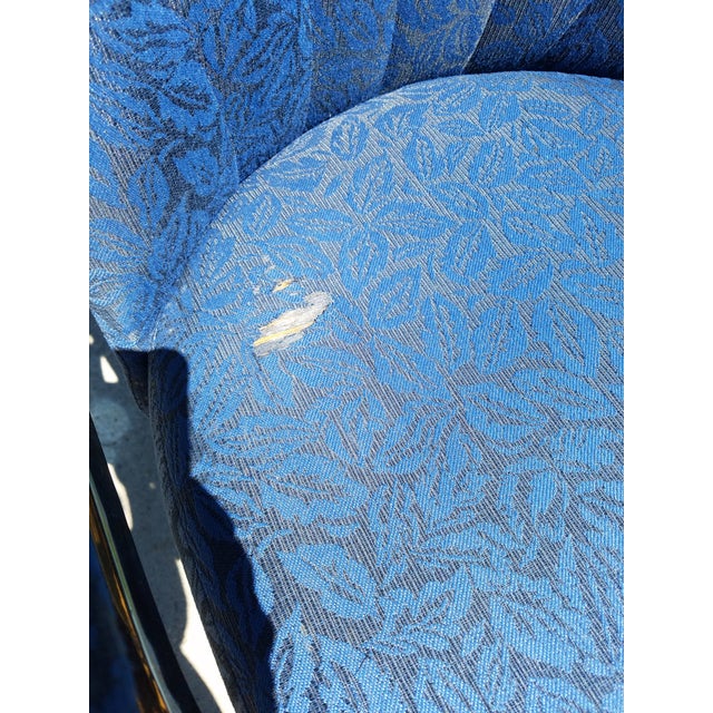 Mid-Century Modern Milo Baughman Brass Frame Swivel Base Bar Stools - a Pair For Sale - Image 12 of 13