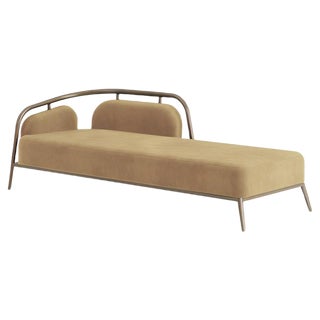 Essex Camel Velvet Daybed by Javier Gomez For Sale