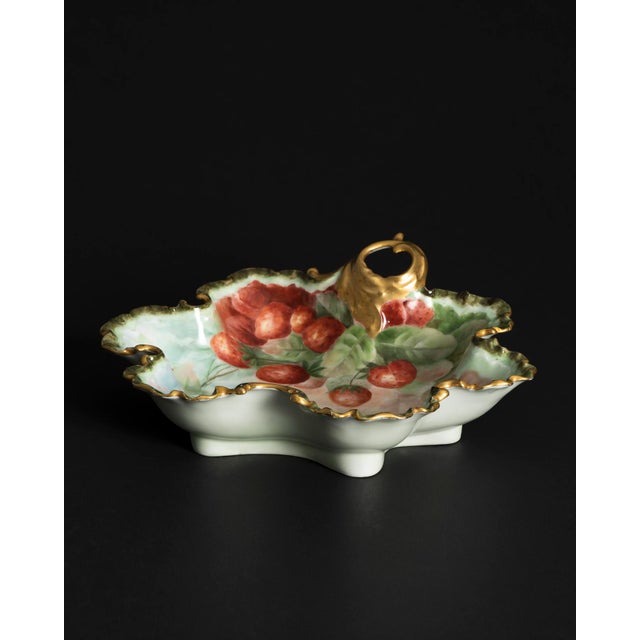 Hand-Painted Porcelain Strawberry Bowl from Rosenthal Monbijou, Germany, 1900 For Sale - Image 11 of 11
