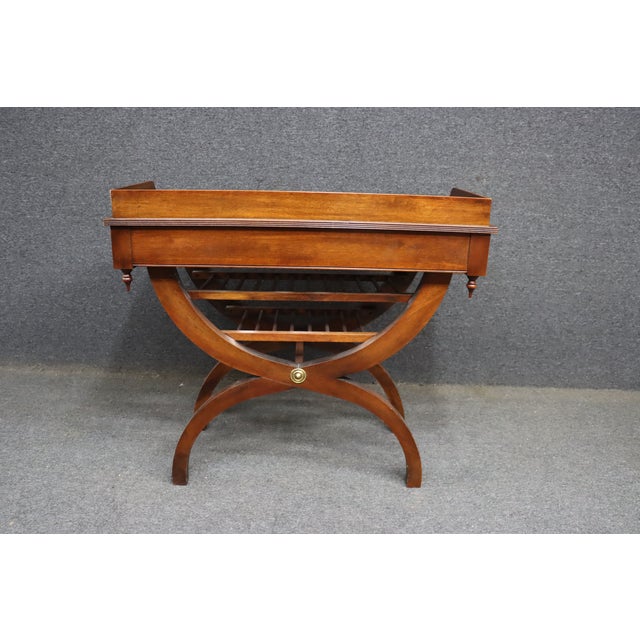 Jasper Cabinet Co. Mahogany Campaign Style Bar Server For Sale - Image 10 of 11