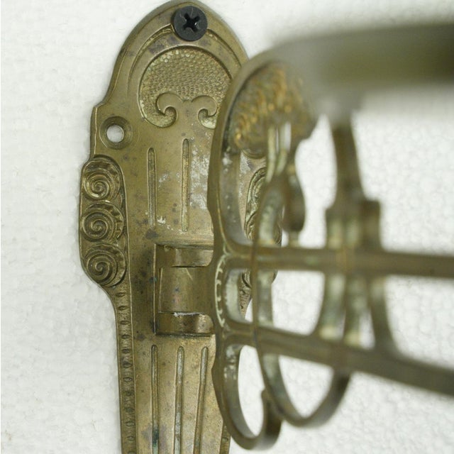 Pair of Antique Art Nouveau Candle Holder Piano Sconces For Sale - Image 10 of 11