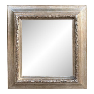 Regency Style Paul Ferrante White Gold Giltwood Mirror For Sale