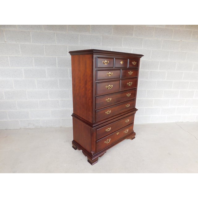 Thomasville Cherry Collection Chest on Chest 41.5"w For Sale - Image 11 of 14