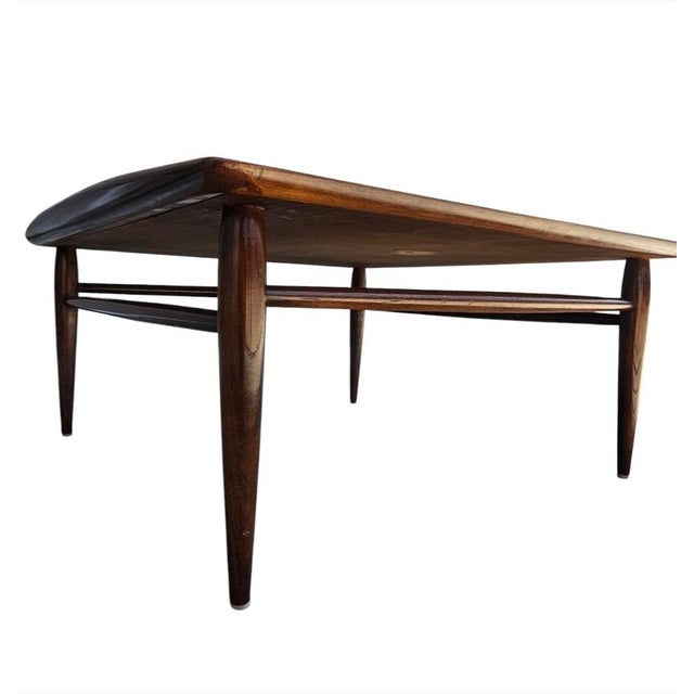 Brown 1970s Walnut Mid-Century Bassett Coffee Table For Sale - Image 8 of 12