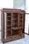 Victorian Antique Eastlake Victorian Walnut Wavy Glass Triple Bookcase Display Cabinet For Sale - Image 3 of 13