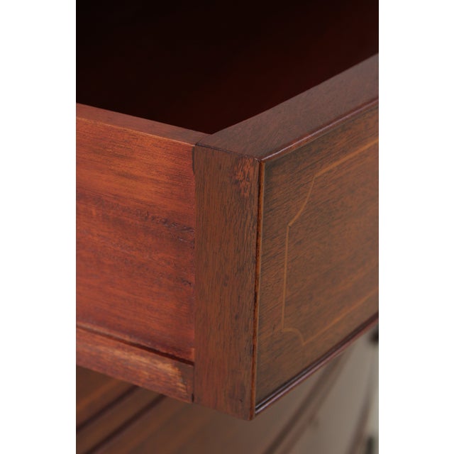 Biggs 5 Drawer Inlaid Mahogany High Chest For Sale In Philadelphia - Image 6 of 15