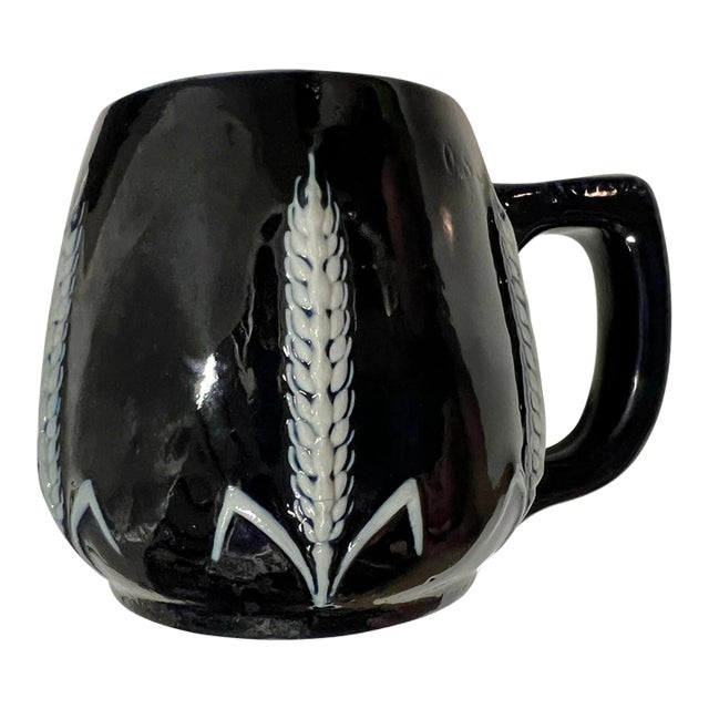 Vintage 1920s Stoneware German Beer Mug For Sale