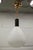 Mid-Century Modern Mid-Century Pendant Light in Brass and Zebra-Striped Glass, 1950s For Sale - Image 3 of 11