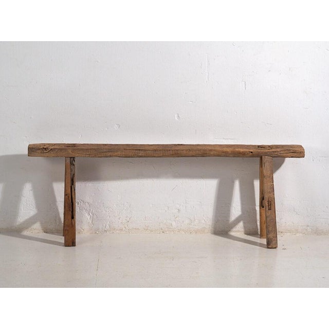 Antique Wooden Bench, 1870s For Sale - Image 5 of 8