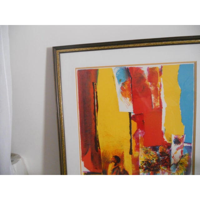 1970s Nicola Simbari "Yellow Wall" Color Lithograph For Sale - Image 5 of 8