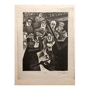 Jerome Kaplan, The Critic or Nick's 1947 Lithograph Jazz Band, 1947