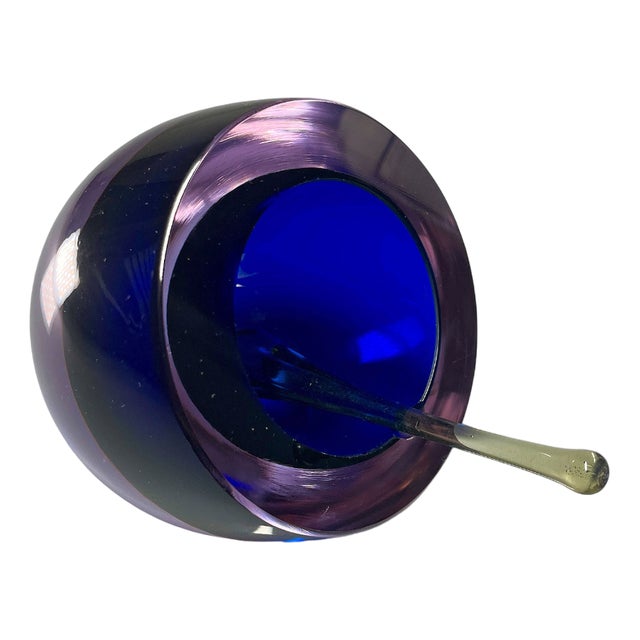 Murano Glass Sommerso Ashtray by Antonio Da Ros for Cenedese, Italy, 1970s For Sale