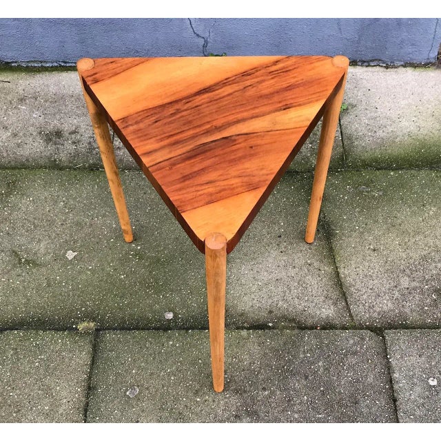 Danish Modern Walnut & Oak Side Table by Edmund Jørgensen, 1960s For Sale - Image 8 of 8