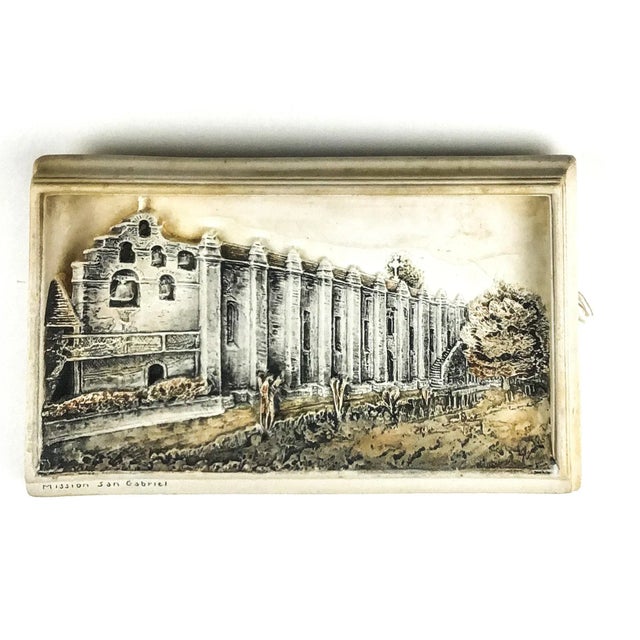 Ivorex Vintage Sculpture Wall Art of Mission San Gabriel For Sale In Portland, ME - Image 6 of 9