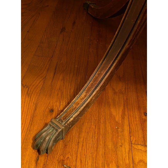 Wood Vintage Brown Wood Double Pedestal Dining Table For Sale - Image 7 of 10