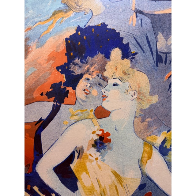 Original Jules Chéret Lithographs – “Les Arts” (1891) – Framed Pair For Sale - Image 4 of 13