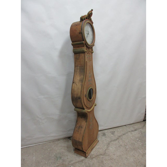 Wood Mora Clock Swedish Fryksdhal Style For Sale - Image 7 of 11