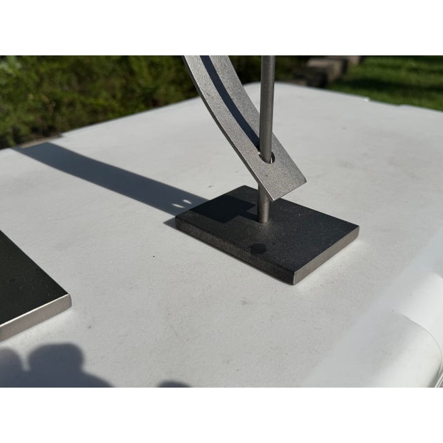 Rick Martin Signed Modernist Welded Steel Candleholders, 2003, Pair For Sale - Image 11 of 12