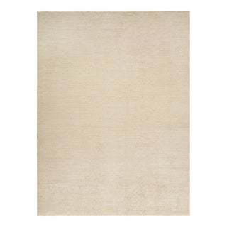 Rug & Kilim’s Solid Beige-Brown Rug in Tone-on-Tone Contemporary Style -12'x16' For Sale