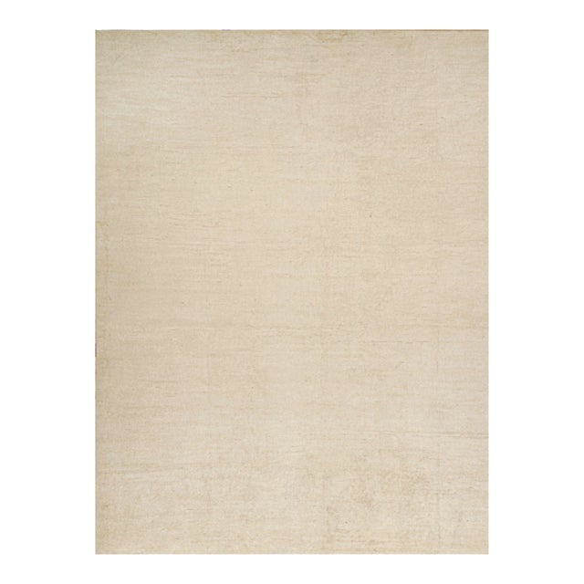 Rug & Kilim’s Solid Beige-Brown Rug in Tone-on-Tone Contemporary Style -12'x16' For Sale