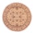 Bohemian Ziegler Beige/Rust Wool Round Rug - 5'7'' X 5'8'' For Sale