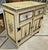 Fun little painted cabinet from Peru of all places, c. 1980s. All hand made and paint decorated in shabby earthtones,...