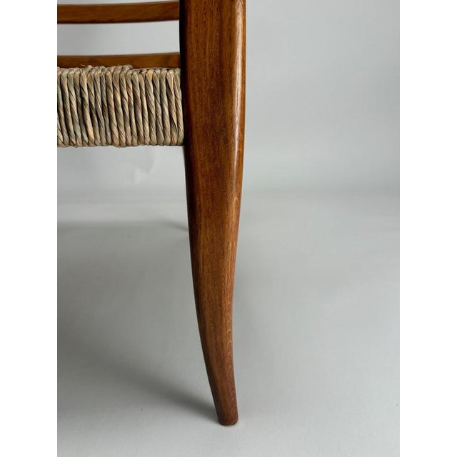 Mid-Century Sculptural Armchairs in Wood and Rope from Gio Ponti, Italy, 1940s, Set of 2 For Sale - Image 10 of 11