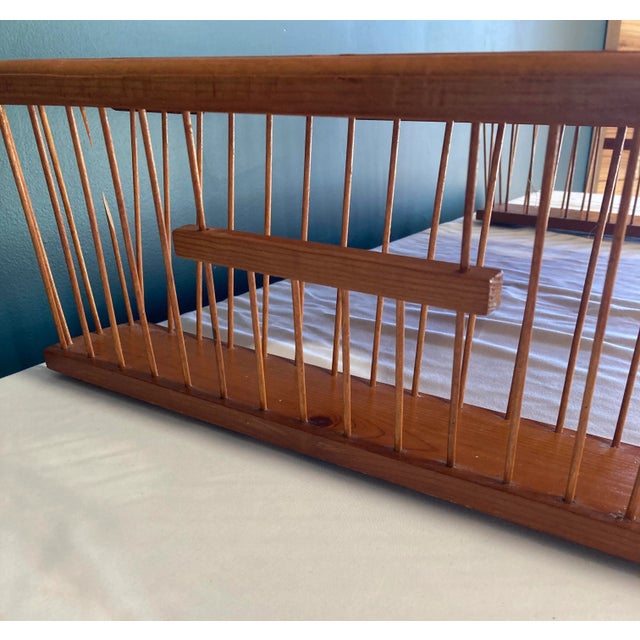 1970s 1970s Vintage Teak Wood Breakfast Bed Lap Trays With Side Storage Compartments For Sale - Image 5 of 7