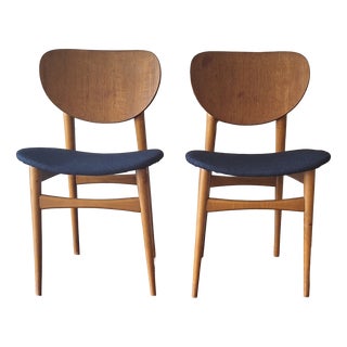 Vintage Danish Teak Dining Chairs, 1960s, Set of 2 For Sale