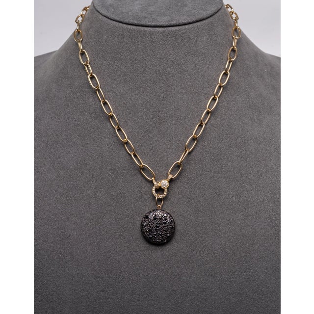 Rocks With Soul Large Black Diamond Puffed Charm For Sale - Image 9 of 11