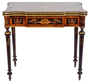 19th-Century Marquetry Game Table, 1820s
