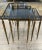 Mid-Century French Brass Nesting Tables With Original Smoke Glass For Sale - Image 4 of 9
